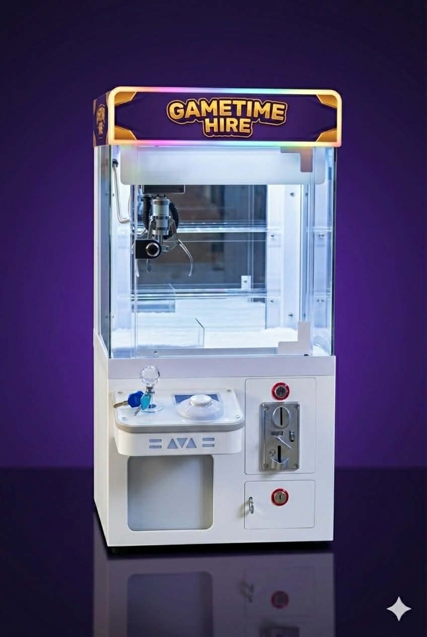 Mini claw machine at a Melbourne birthday party